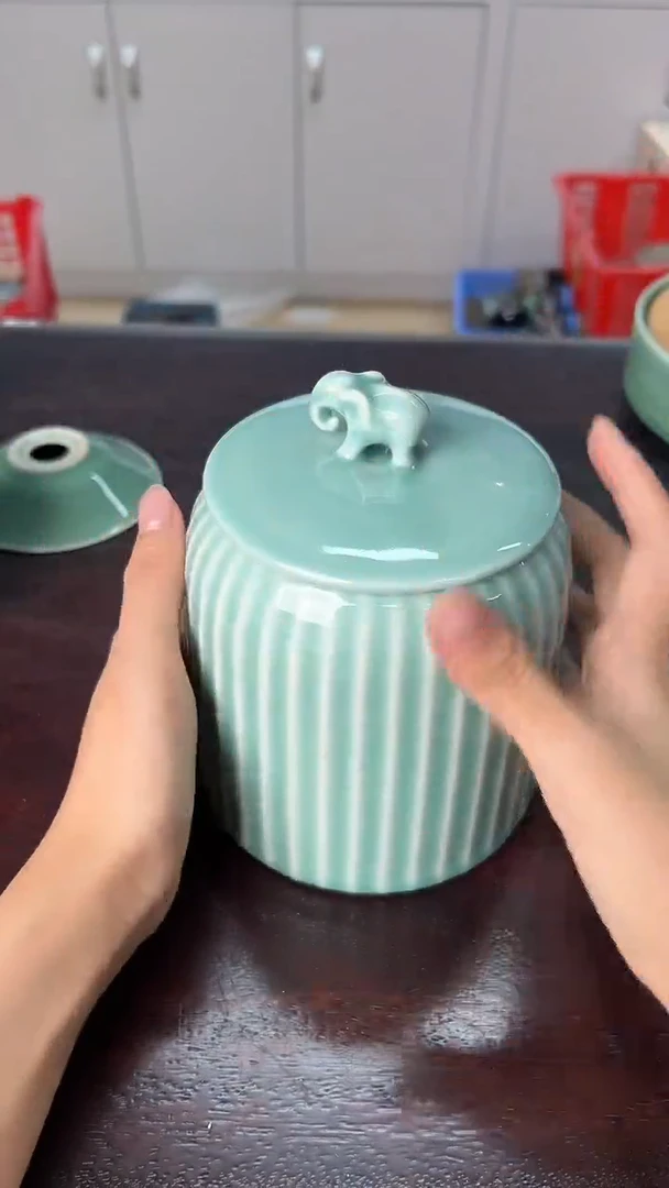 龙泉云间青瓷小米茶器