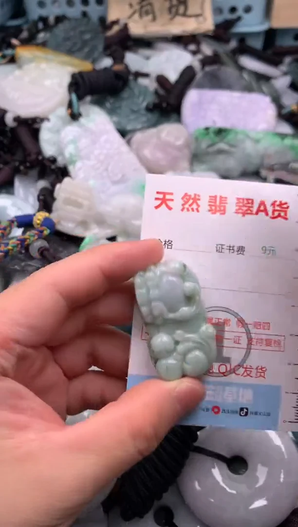 翡翠未镶嵌吊坠(不含链)1