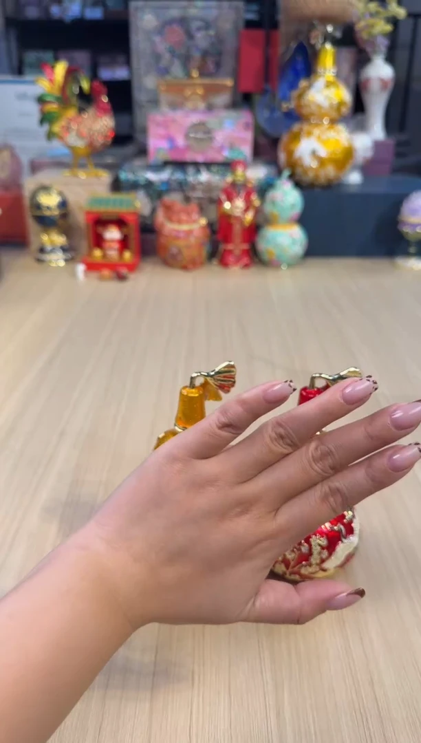 43七宝红色+金色小号仙鹤葫芦