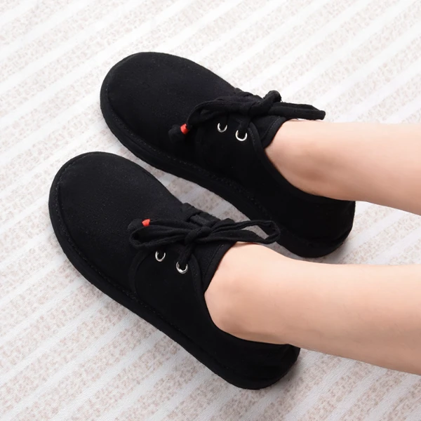 【亚麻-低帮系带】手工布鞋单鞋千层底布鞋民族风系带平底