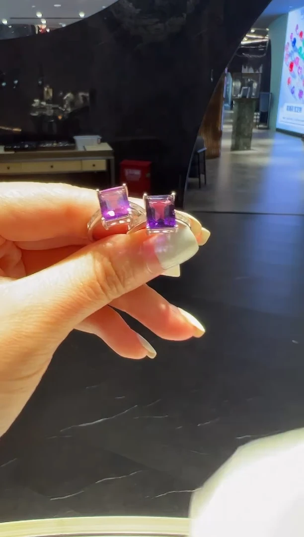 水晶戒指银S925镶嵌18】有天然包裹体