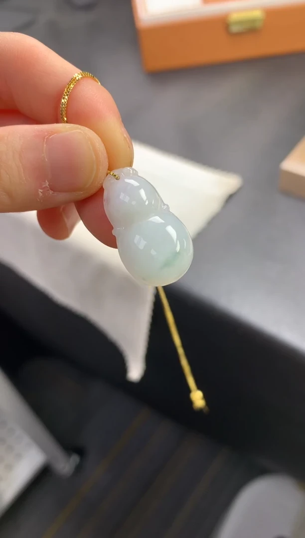 颈饰银S925镶嵌翡翠FC104 翡翠葫芦项链 多样性发其一