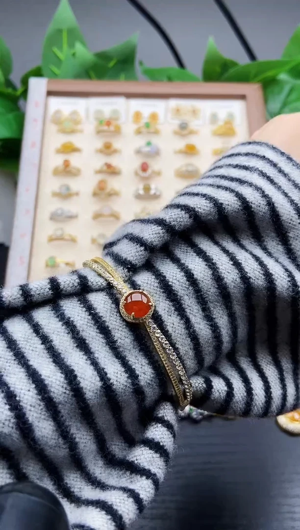 银S925镶嵌戒指翡翠12