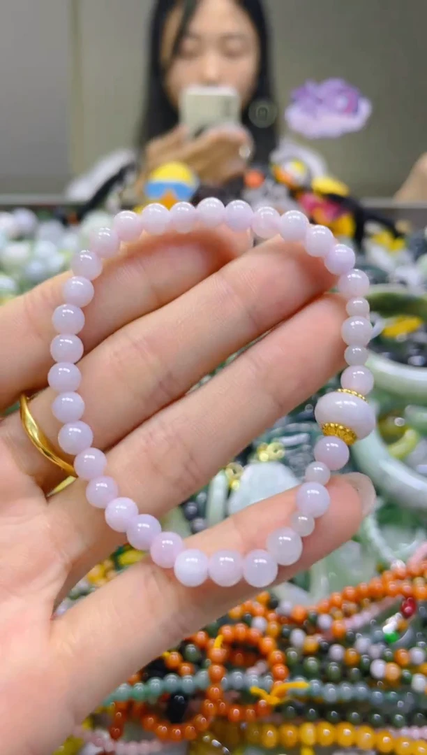 翡翠未镶嵌颈饰6MM/P/翡翠A货，一件也是批发价