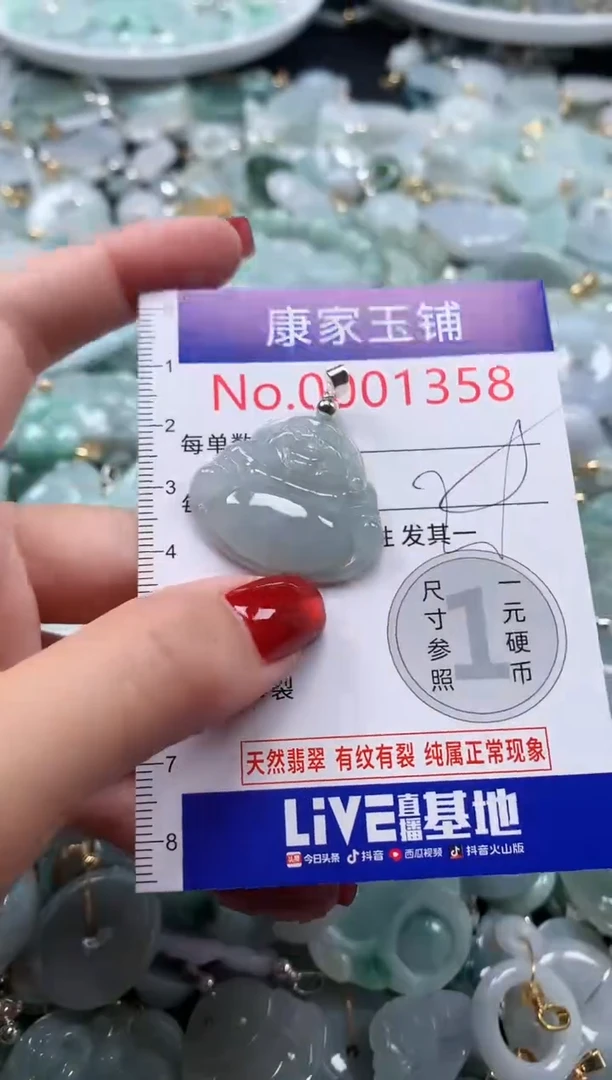 翡翠未镶嵌吊坠(不含链)1358