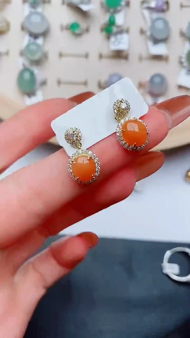 银S925镶嵌戒指翡翠...