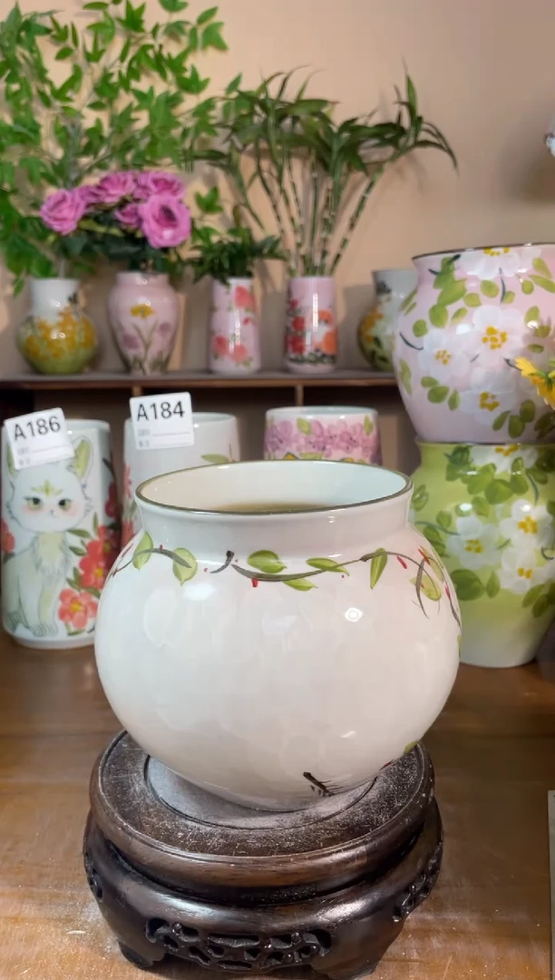 瓶景德镇手绘陶瓷花瓶