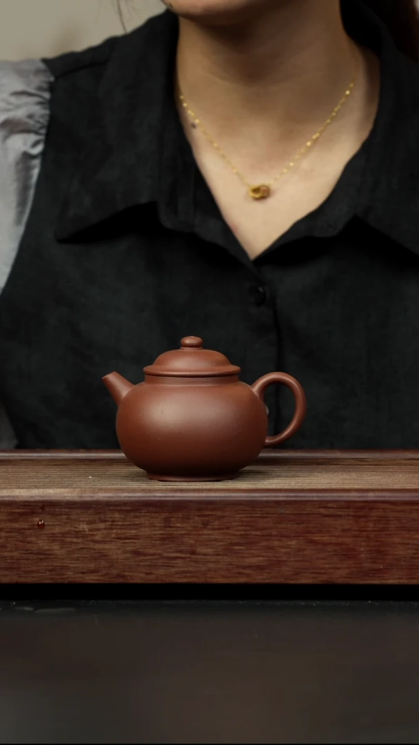 紫砂茶壶底槽清 大彬圆珠 全手工
