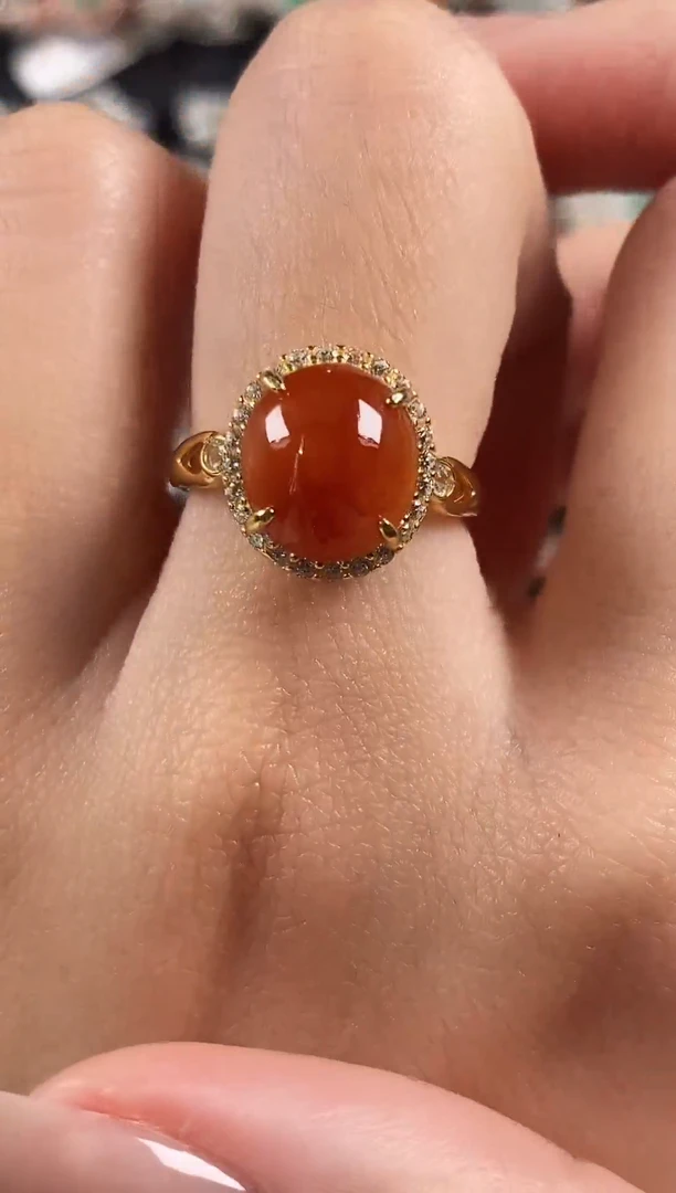 银S925镶嵌戒指翡翠天然A货翡翠21