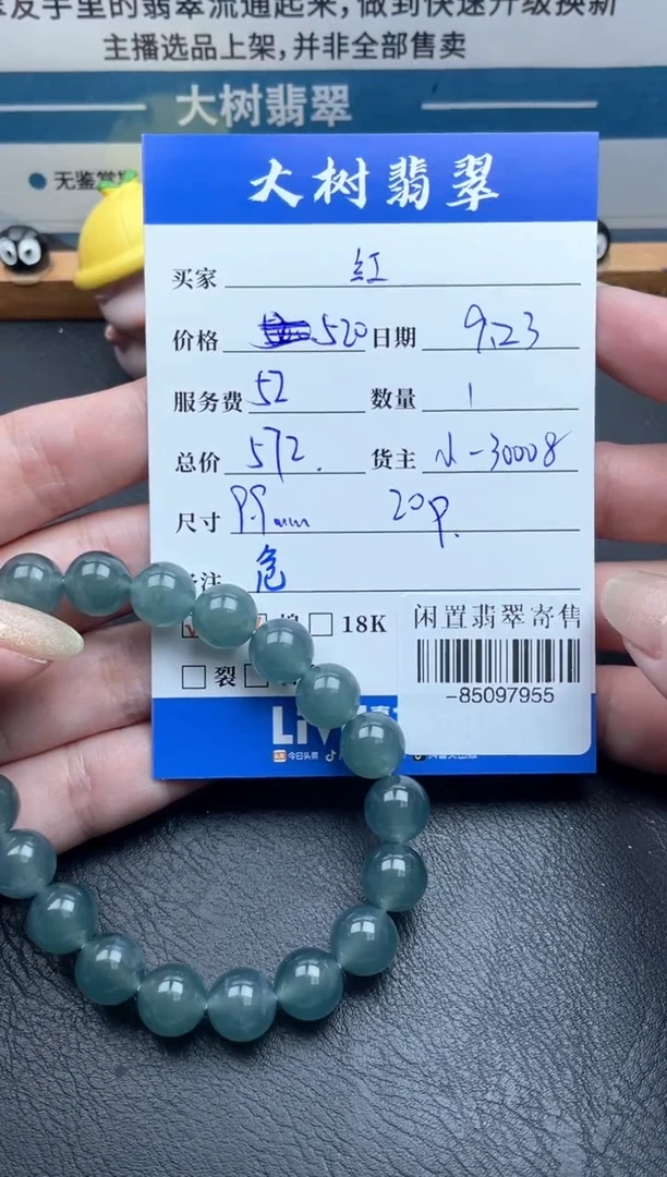 颈饰未镶嵌翡翠红手串-85097955
