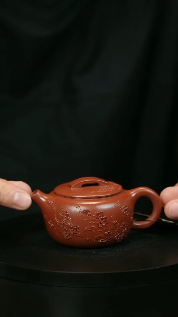 茶壶紫砂大**贝H1656陈春芬柿圆汉瓦