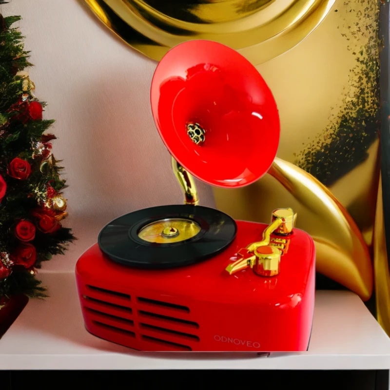 迷你留声机无线音箱音响复古欧式美式蓝牙黑胶小型潮流留声机