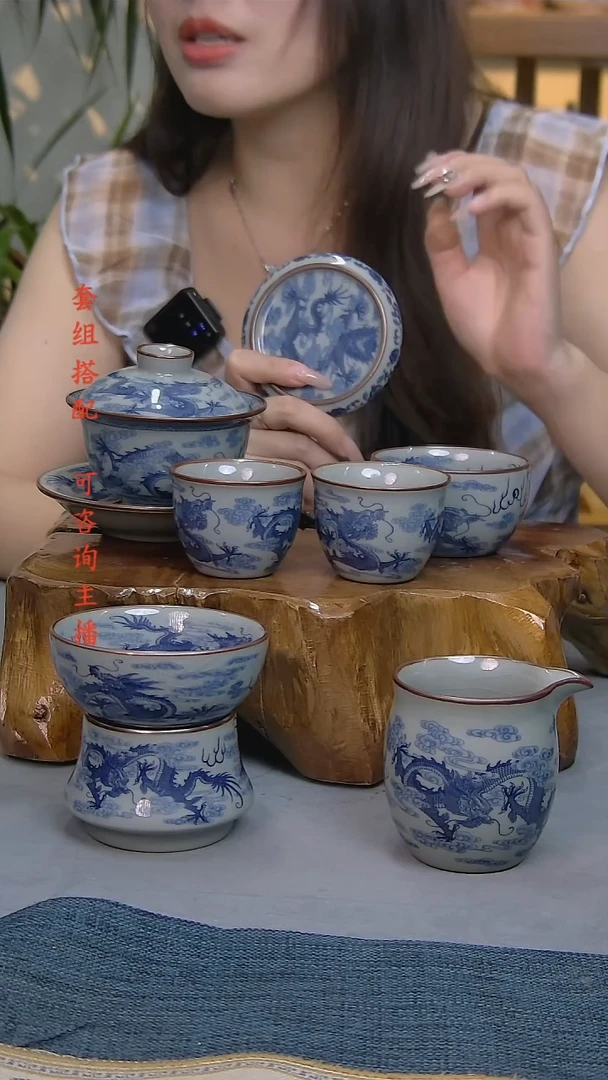 简装家用款7件套 老陶泥开片纹陶瓷茶具