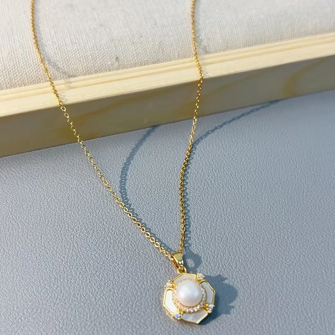 铜合金项链 项链 - DSN设计师款山茶花项链（5003）