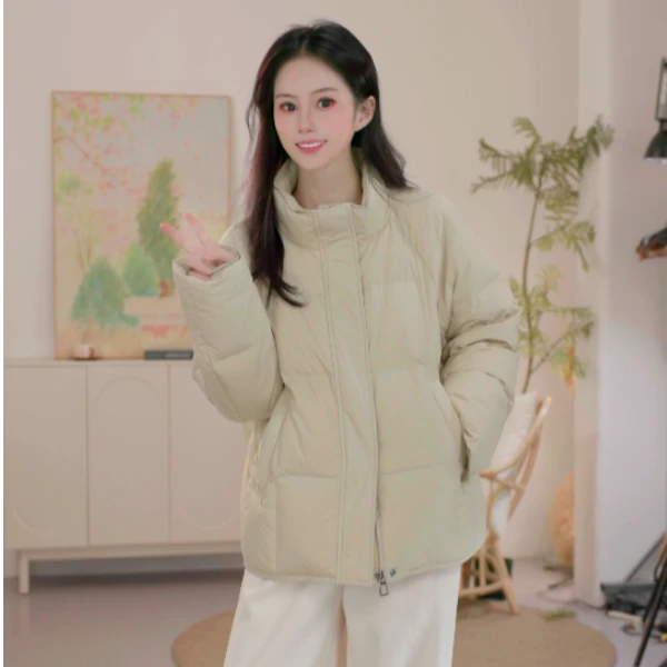 【618反季专场】茵曼冬季加厚保暖羽绒服女舒适休闲面包服短外套