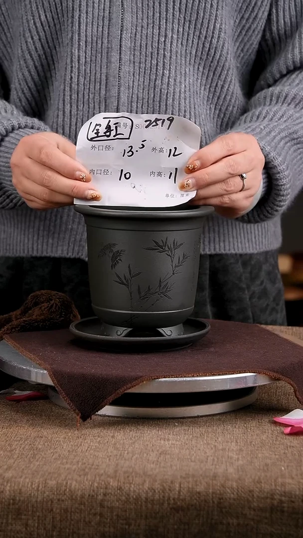 紫砂花盆花卉工艺2519+z