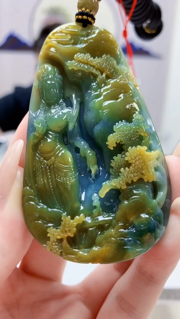 定制翡翠未镶嵌5060jw-毛货挂件109