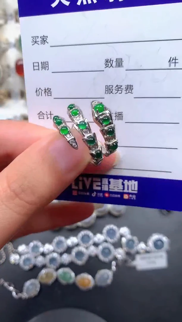 银S925镶嵌戒指翡翠64