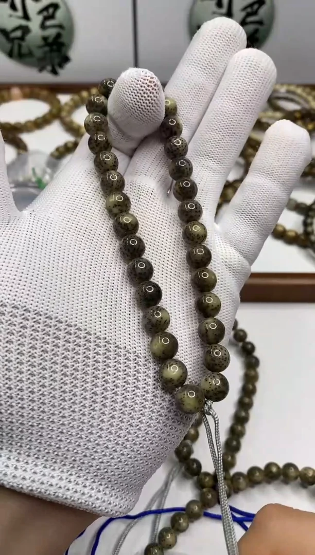 星月菩提手串102 糯冰圆珠手持 9mm