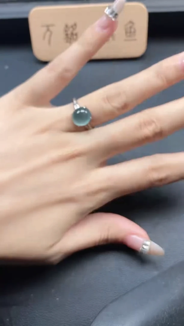 银S925镶嵌戒指翡翠51511