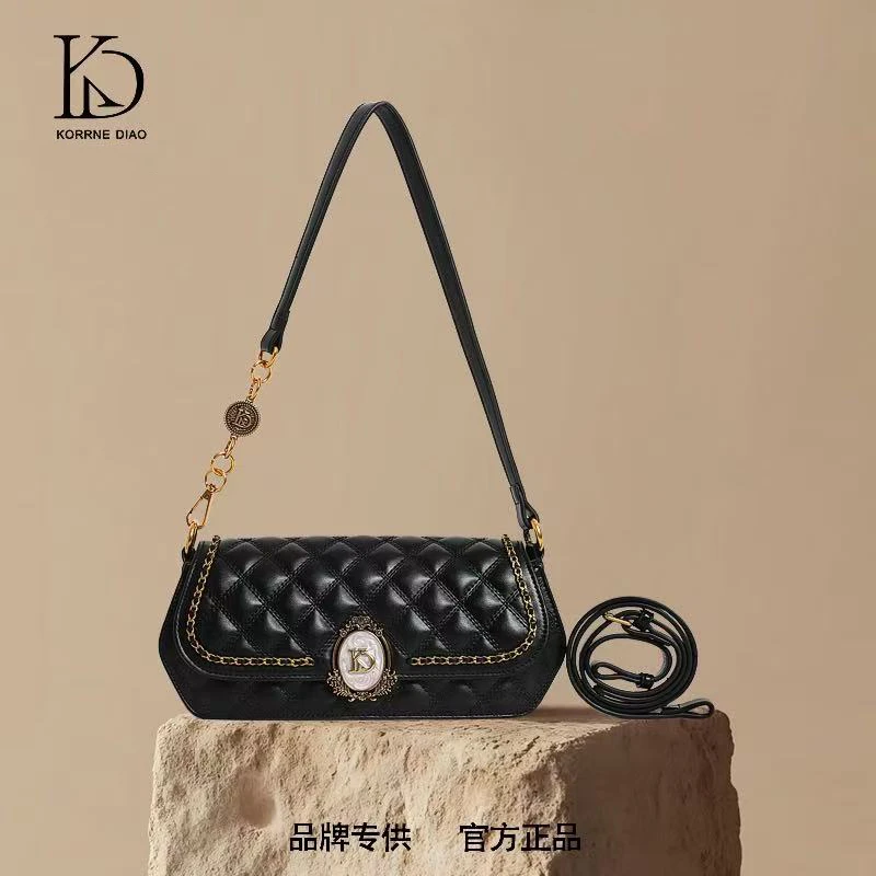 【小颜定制】新款高级感百搭链条菱格腋下包时尚单肩斜挎女包6573-1