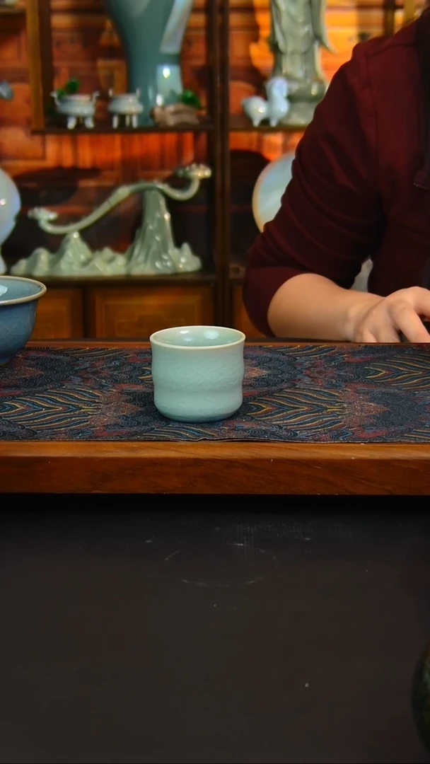 瓷片原矿汝瓷福利单杯