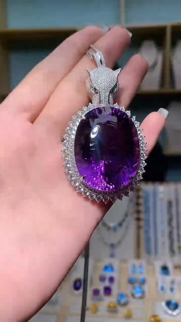 银S925镶嵌颈饰紫晶（宝石世家严选）