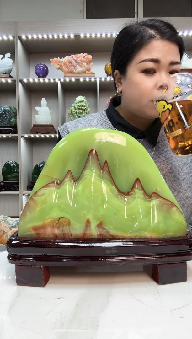 石材天然石材家居摆件办公室客厅玄关高档摆件