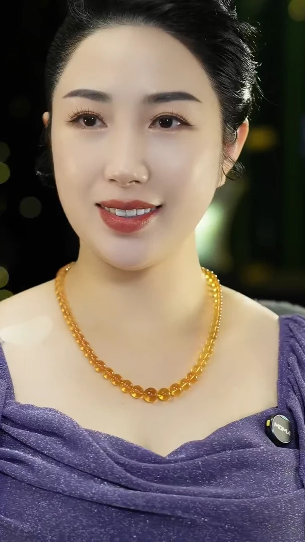 琥珀项链未镶嵌6-12血茶塔链