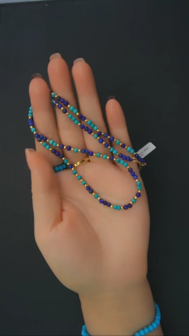 【闪购商品】青金石项链银S925镶嵌发货一件