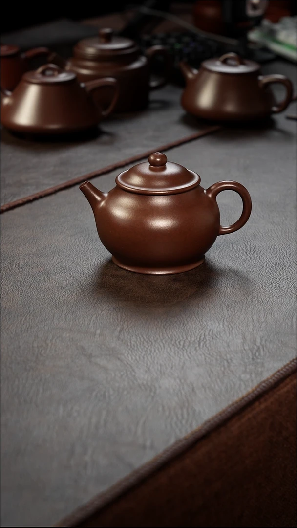 茶壶紫砂壶·12老紫泥潘壶170cc