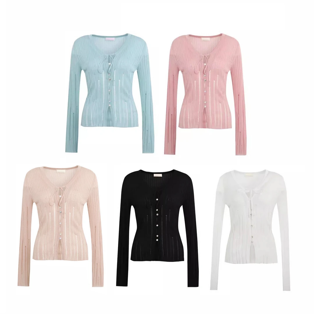 MAKE IF 纯色长袖针织衫25年春夏XLM2025SSIF0062——790