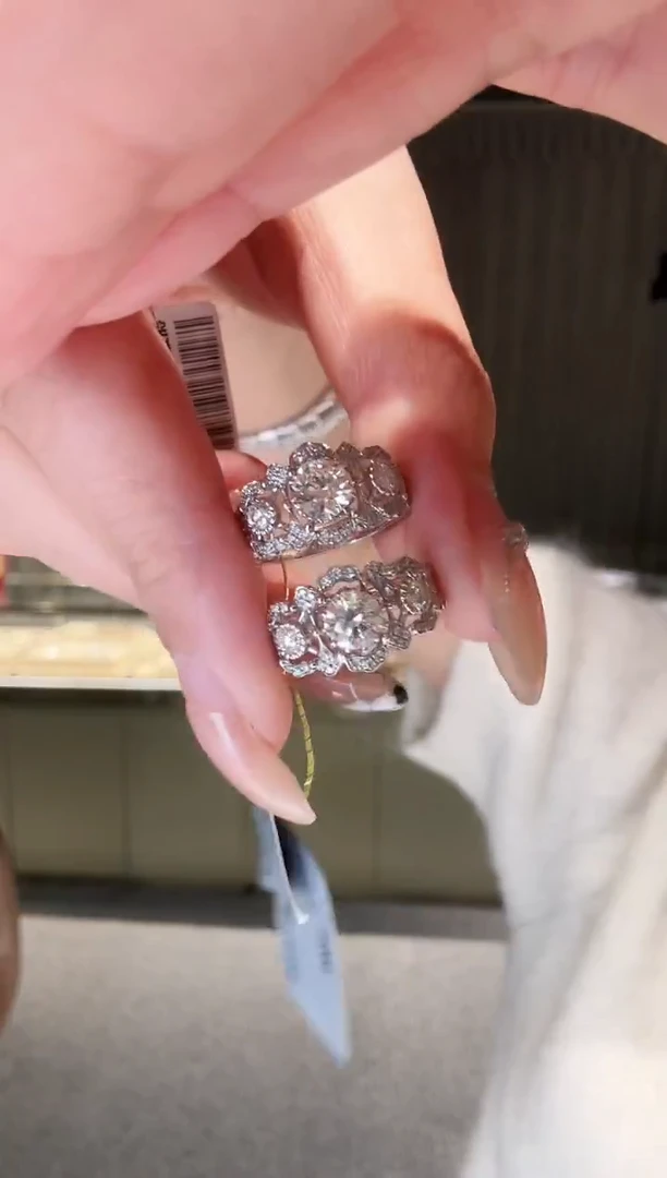 铂Pt950镶嵌戒指钻石AY0447-PT- 三生石