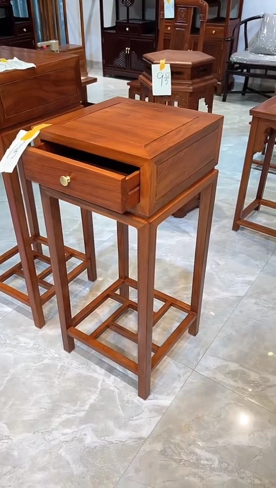 花梨木类成套家具带抽花架38*38*88