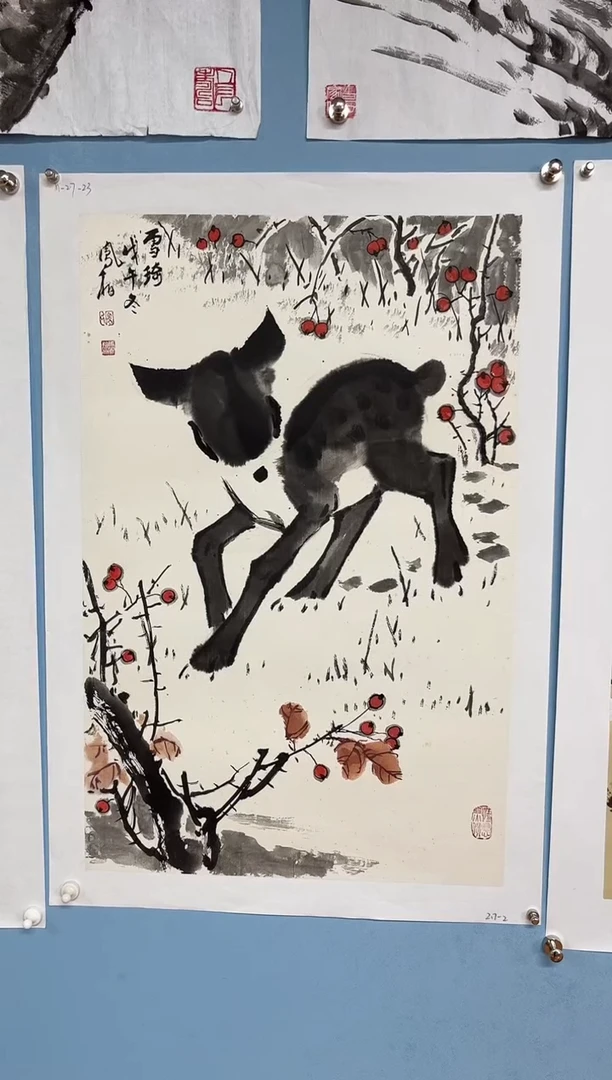 国画君*马凤柏雪小鹿