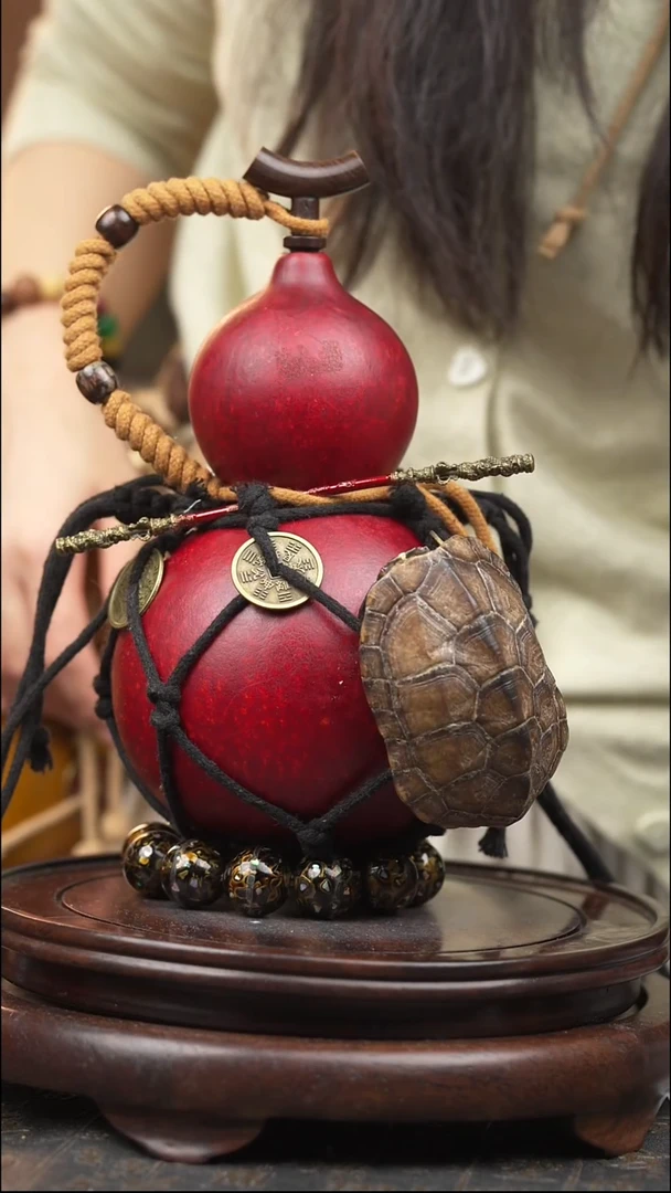 268号大漆酒葫芦一物一拍【双福双禄】