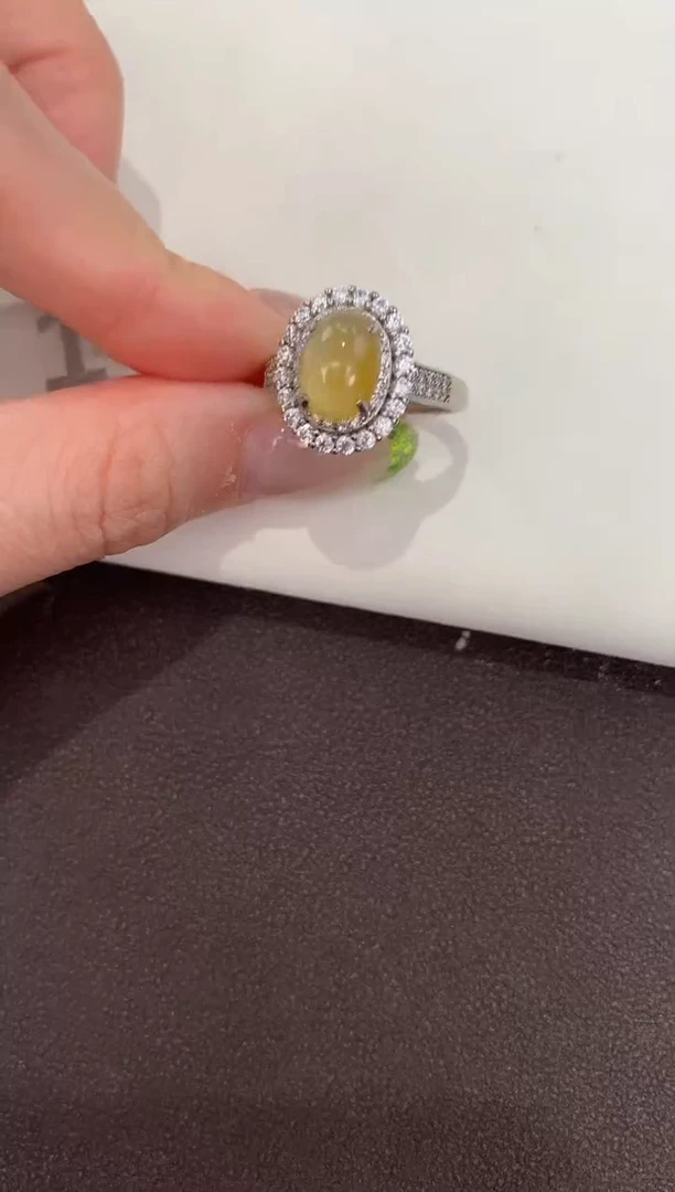 颈饰银S925镶嵌翡翠天然缅甸a货翡翠