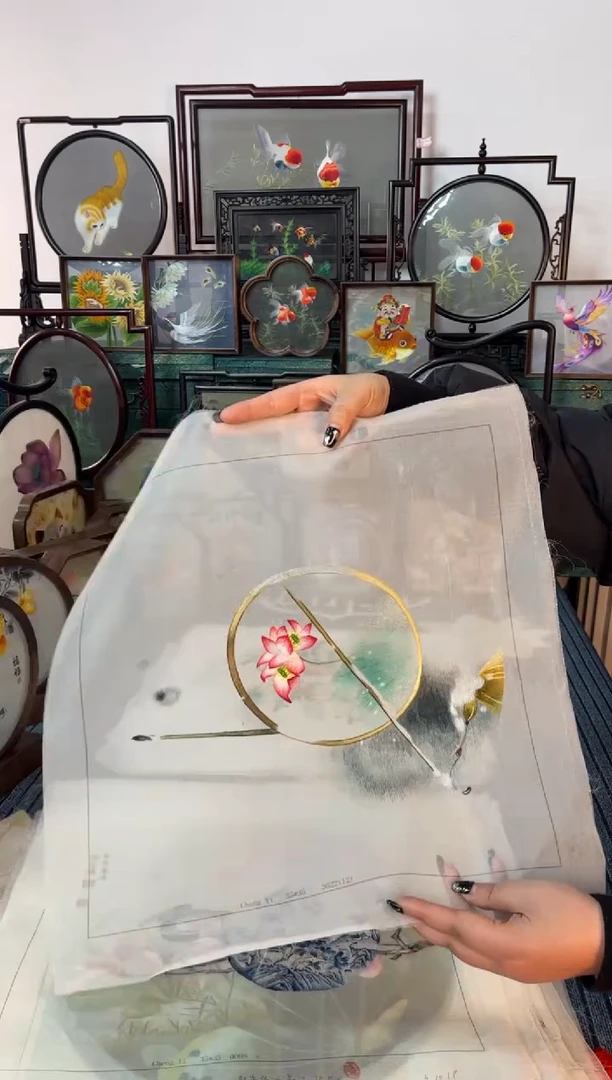 刺绣刺绣双面绣摆件