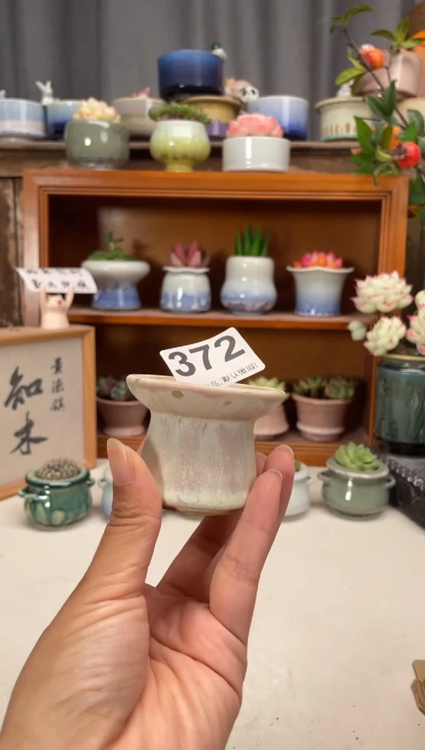 瓷片372知木小芳花盆