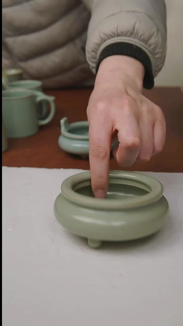 杯子瓷富山严选汝瓷，