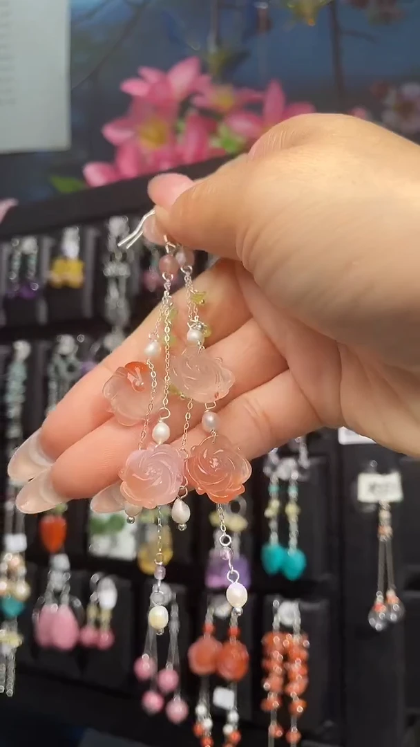 银S925镶嵌耳饰紫晶明****. 明月何皎皎.