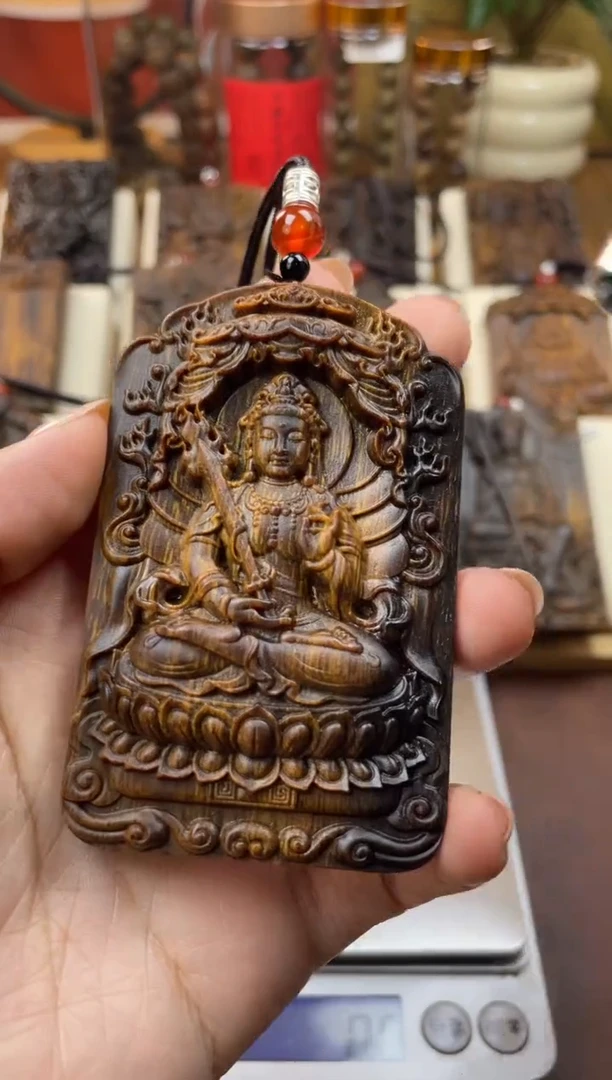 木木雕款芽庄 十二生肖 守护 虚空藏 8cm 送养香瓶