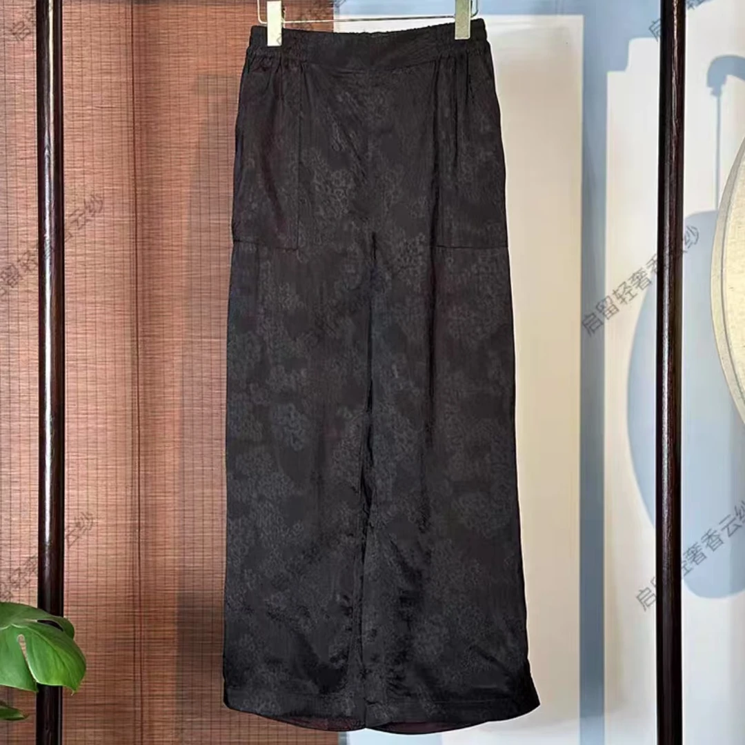 香云老料直筒裤夏季新款气质时尚百搭直腿裤119