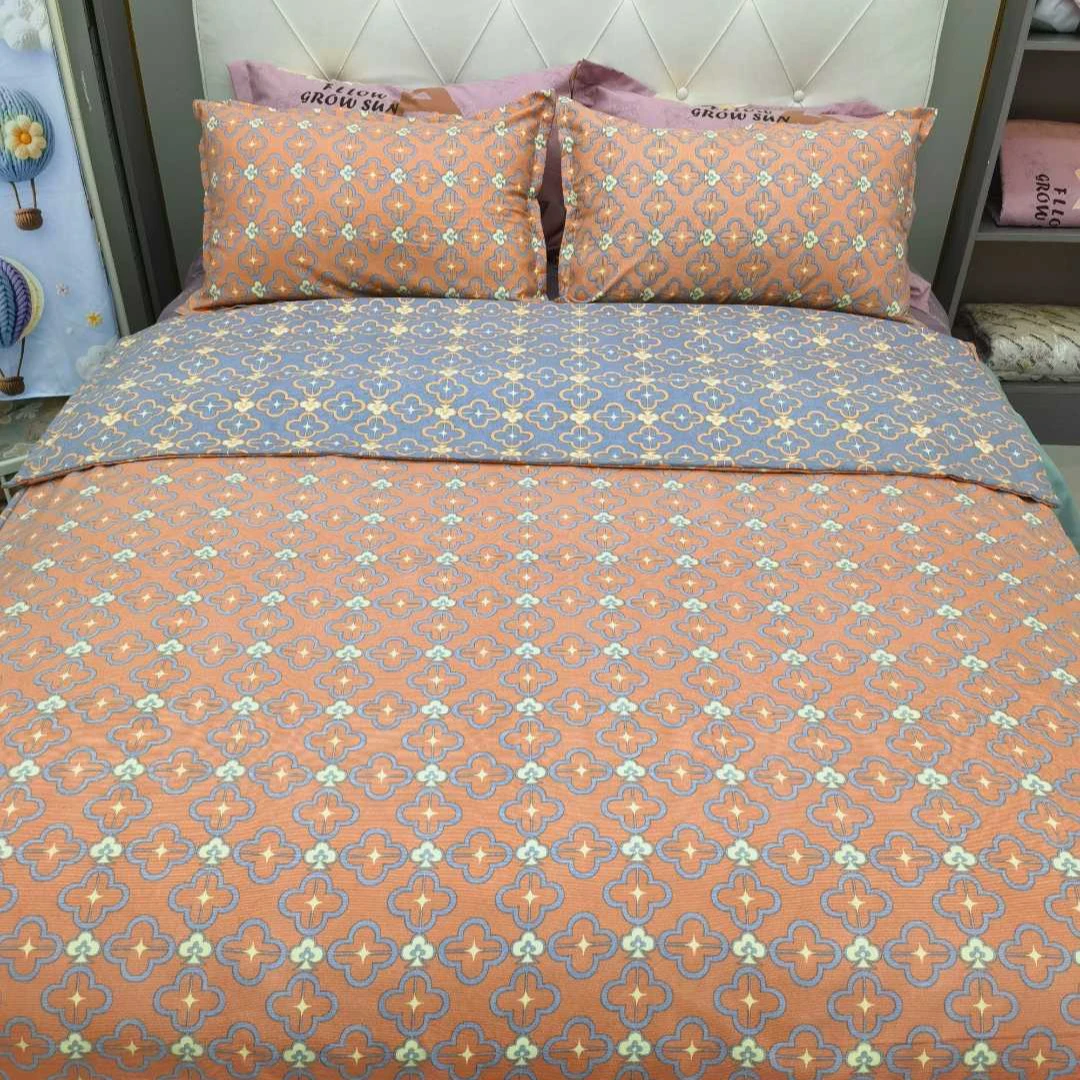 （碎花被罩）梅花格1.6*2.1双层纱被罩被套床品