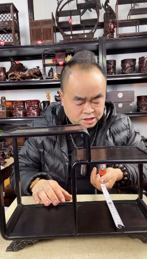 木老李红木工艺品黑二连