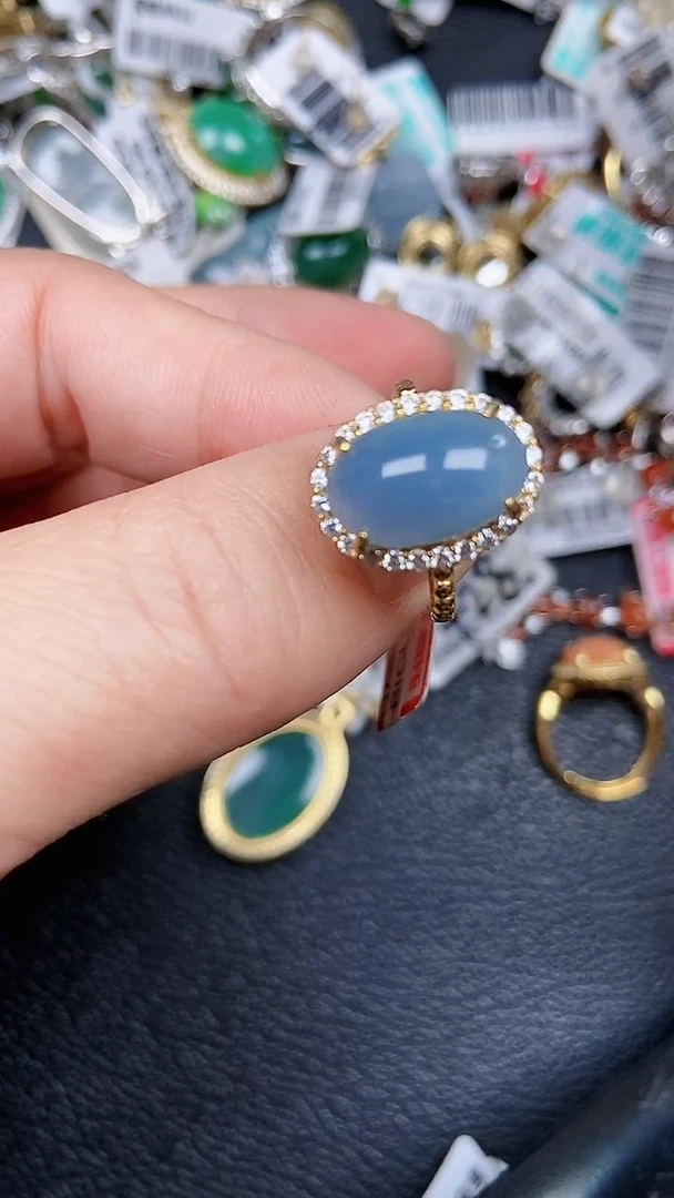 颈饰银S925镶嵌翡翠454