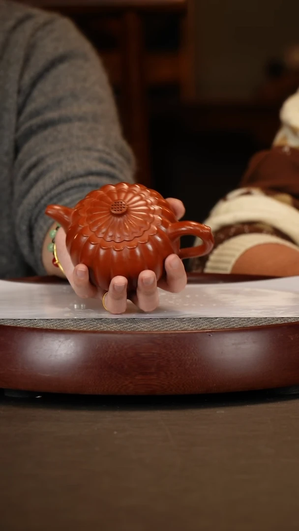 【闪购商品】紫砂茶壶筋纹菊蕾