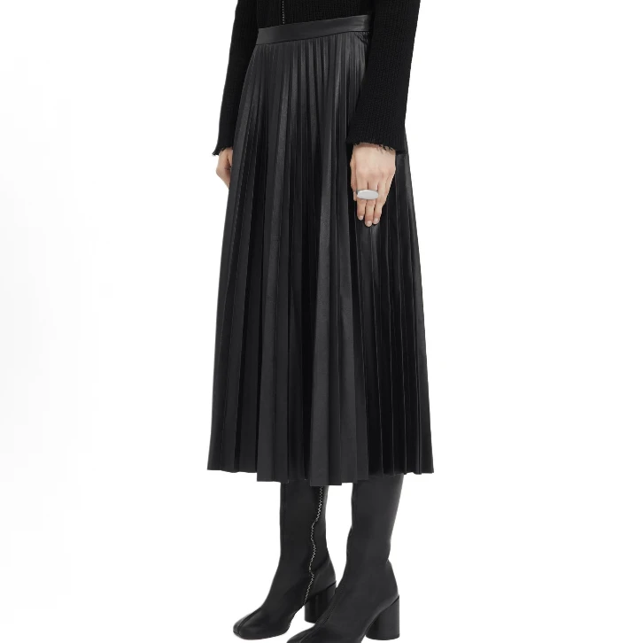 未使用 Maison Margiela/梅森马吉拉 褶饰中长半身裙