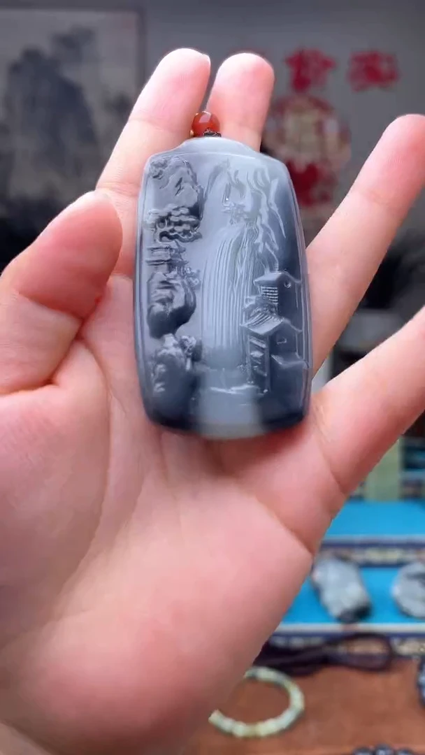 和田玉未镶嵌挂件1