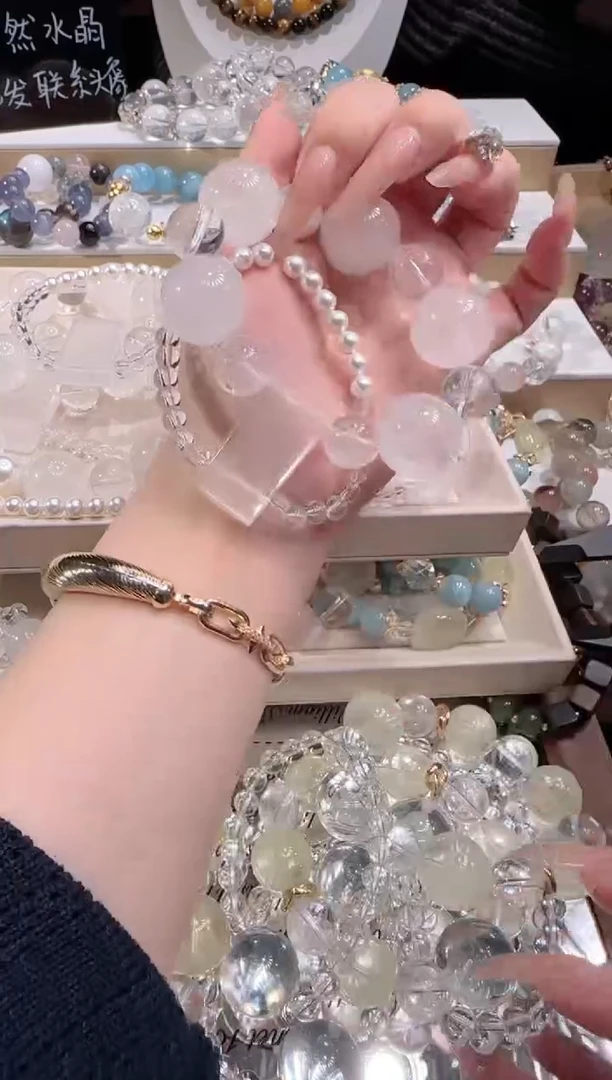 未镶嵌手串水晶多样性发一